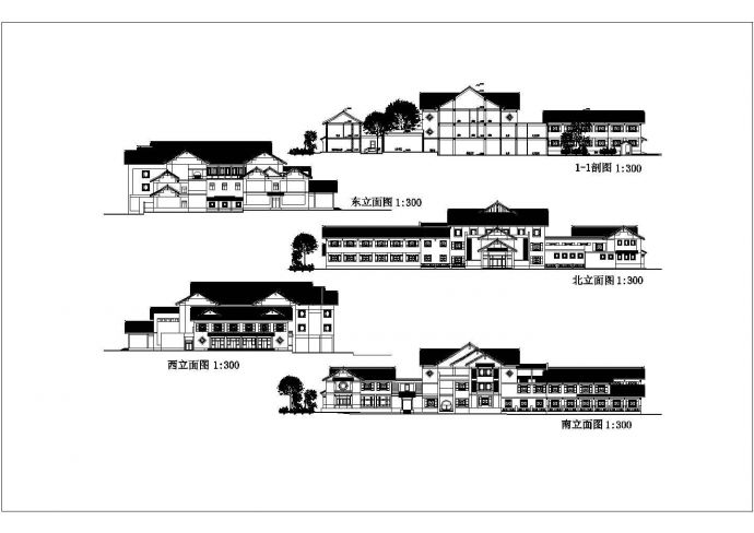 山东济南某地三层框架结构综合楼建筑设计方案图纸_图1