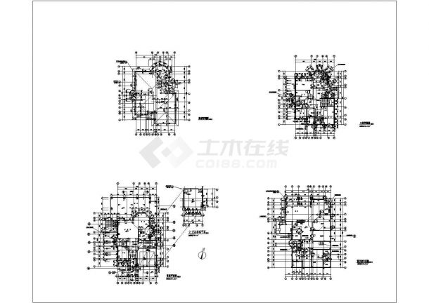 深圳某地两层框架结构高尔夫别墅建筑设计施工图纸-图二