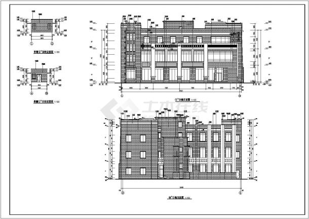 西藏某地三层框架结构宾馆建筑设计施工图-图一