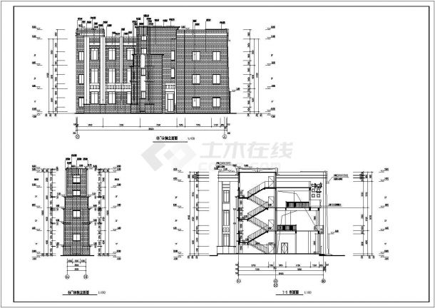 西藏某地三层框架结构宾馆建筑设计施工图-图二
