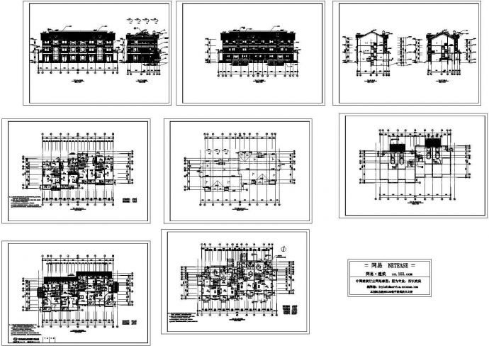 西湖单体别墅全套建筑图纸（共8张）_图1