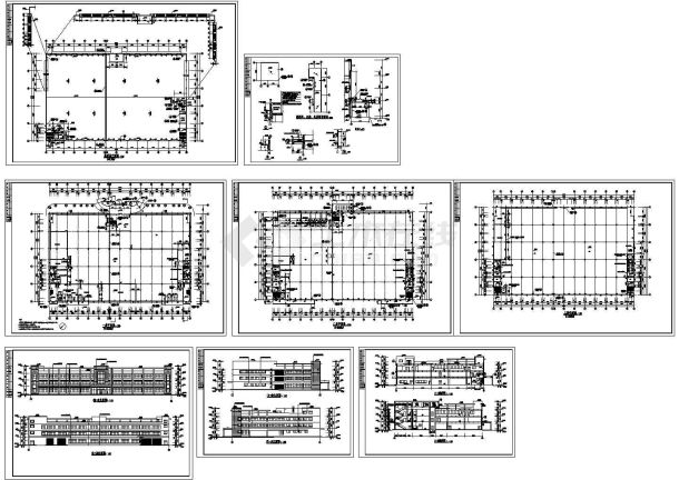 3层工业厂房建筑图纸（共8张）-图一