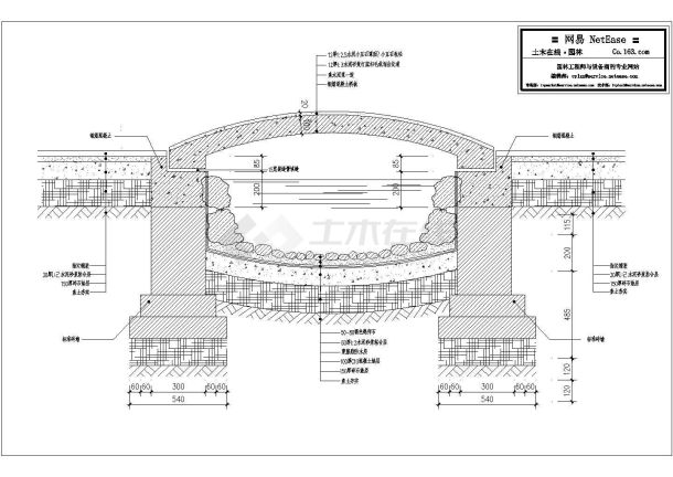 小拱桥施工设计cad图，共1张-图一