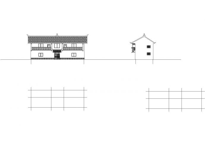 桂北民居么佬族民居结构设计cad图，共一张_图1