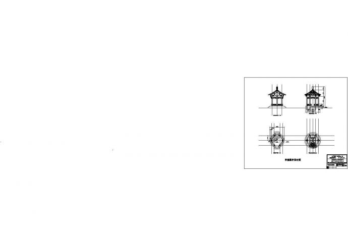 单檐圆亭结构设计cad图，共1张_图1