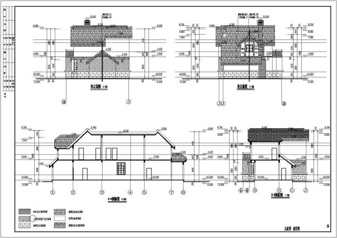 某小区二层框架结构别墅建筑施工图_图1