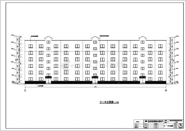 四川省某6层砖混结构安置房建筑施工图-图二