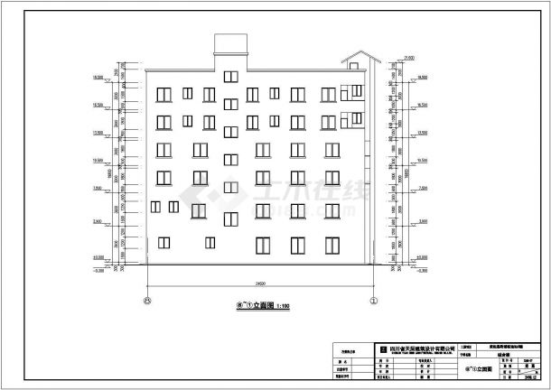 四川某客运站6层综合楼建筑设计施工图-图二