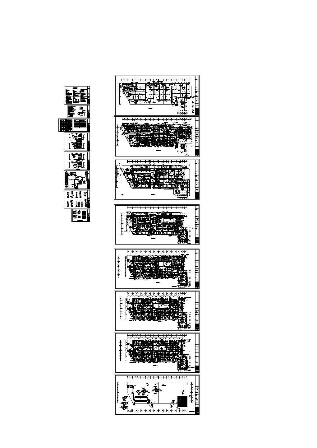 [合肥]大型商场空调通风设计施工暖通图纸(冷冻机房设计)