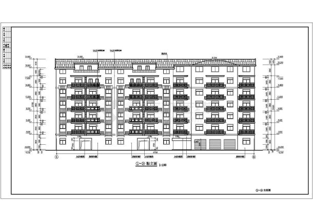 某地六层框架结构住宅楼建筑设计施工图-图一