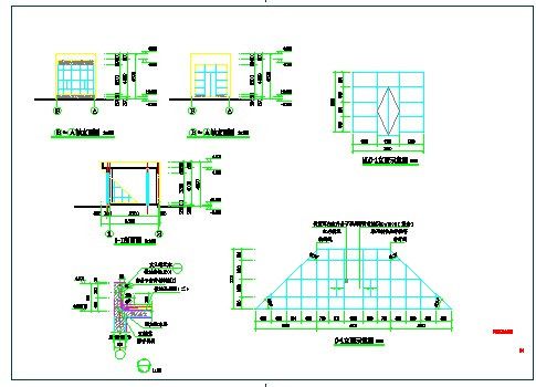 产业园门卫建筑设计施工图（30--60平方）-图一