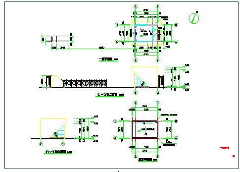产业园门卫建筑设计施工图（30--60平方）-图二