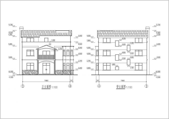 某地二层框架结构农村别墅建筑结构施工图_图1