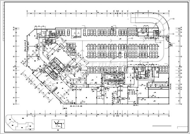 某地大型国际大酒店建筑设计图（共21张）-图一