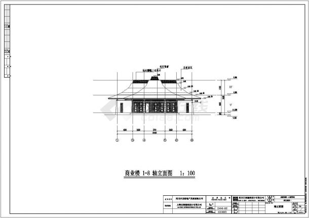 某地单层框架结构售楼部建筑设计方案图-图二