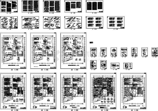 药厂综合制剂车间净化空调施工CAD设计图(含设计施工说明，设备表）-图一