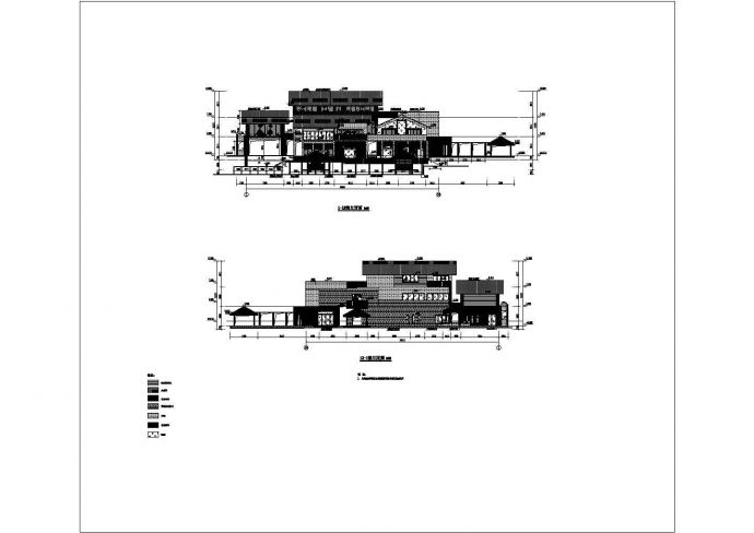 某公园三层辅助用房建筑设计方案图_图1