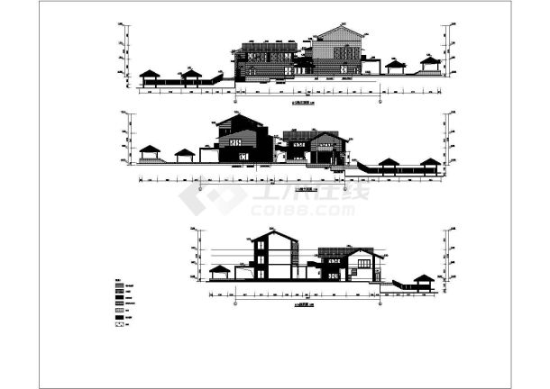 某公园三层辅助用房建筑设计方案图-图二