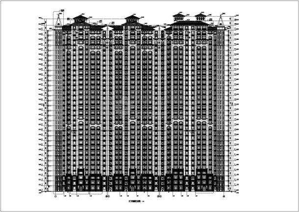 某地33层简欧风格住宅楼建筑设计施工图-图一