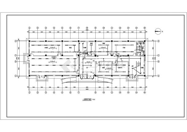 某地三层框架办公楼电气设计施工图纸-图二