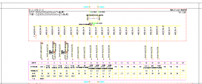 某地B-C楼配电箱系统图CAD图纸_图1