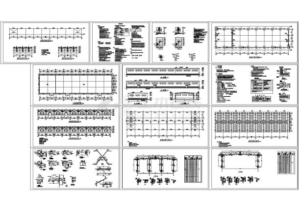 长72米 宽18米 单层1376平米钢结构仓库建施结施图-图一