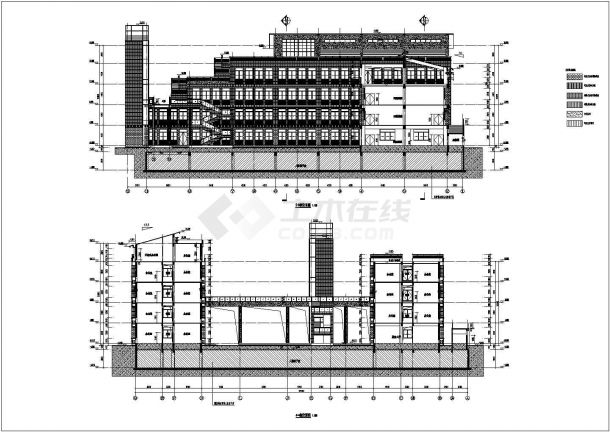 高校五层行政办公服务楼建筑设计施工图纸-图一