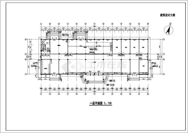 某地餐厅建筑设计方案图（共6张）-图一