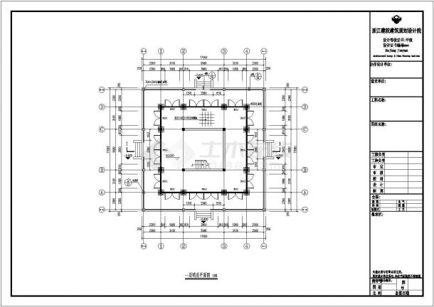 某地多层框架结构寺庙建筑设计施工图-图二