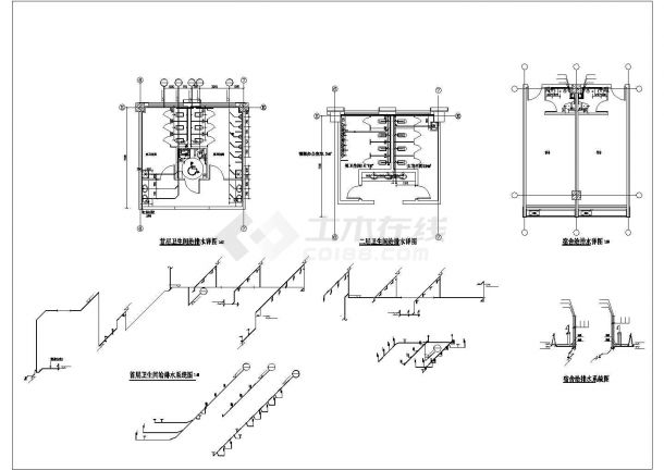 一套比较详细的某设计室水暖电施工图纸-图一