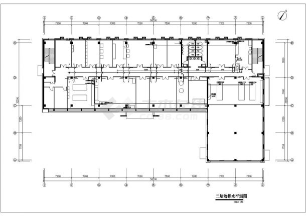 一套比较详细的某设计室水暖电施工图纸-图二