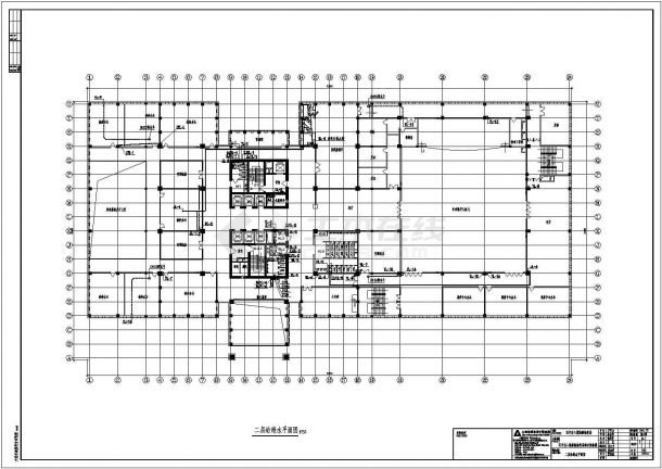 某地26层综合实验楼给排水平面图系统图-图二