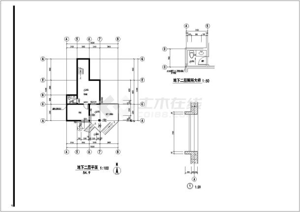 某地区经典别墅建筑施工图（全套）-图一