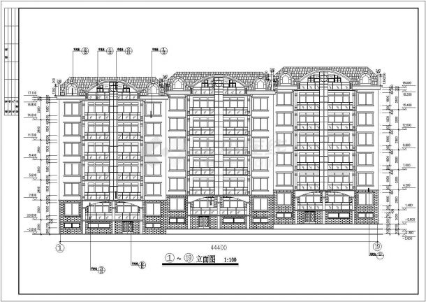 某地6层砖混结构住宅楼建筑设计施工图-图一