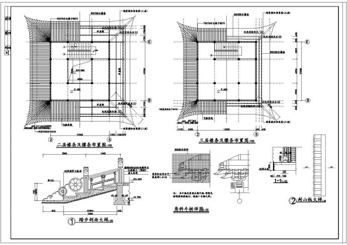 某文昌阁古建筑施工设计CAD图_图1