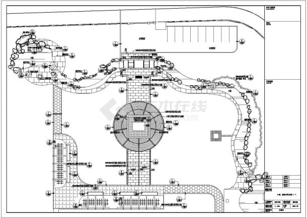 非常完整的一套公园园林施工图（节点详细）-图一