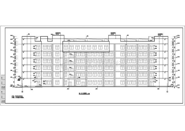 北方某县级医院六层框架结构门诊楼建筑方案图-图二