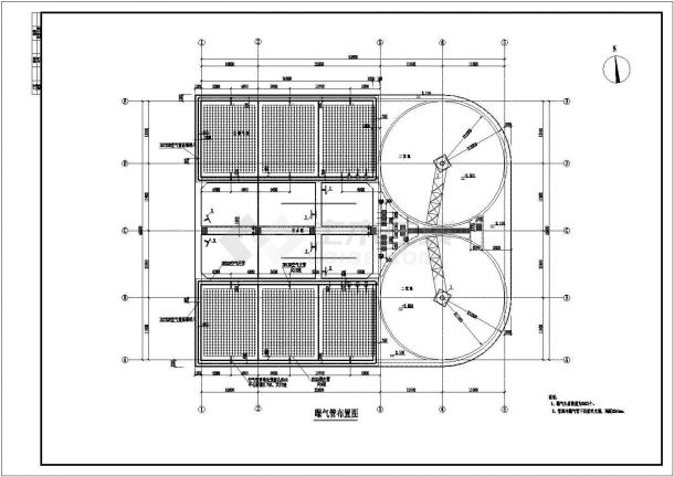 某污水处理厂工程组合式AAO池工艺流程图-图二