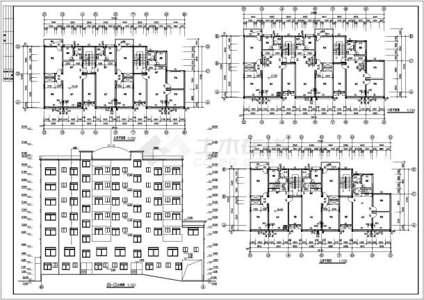 某高层商住楼建筑施工图（共4张）-图二