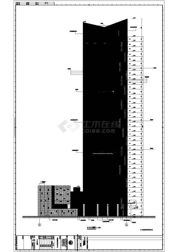 南昌国际贸易中心34层详细建筑施工图-图二