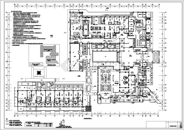 一套某地区洗浴中心建筑图纸（共6张）-图一