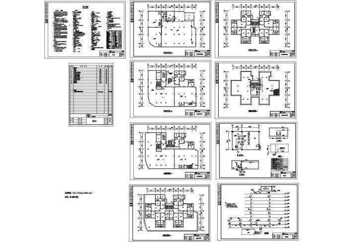 长总158米宽119米-1+9层商住综合楼建筑设计cad图_图1