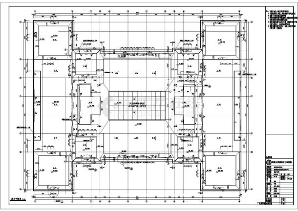 某地图书馆七层建筑给排水消防平面图-图一