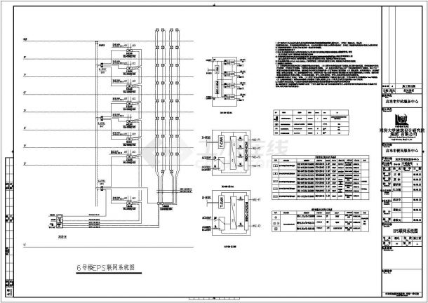 天津便民服务中心电力系统CAD电气设计完整图-图一