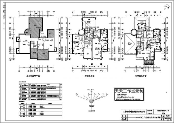 花园别墅区电气设计施工图纸_图1