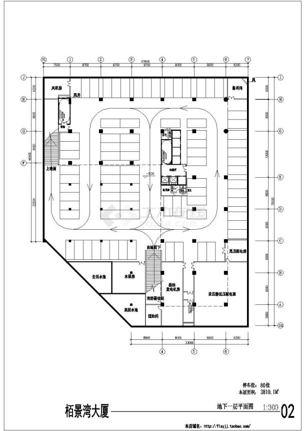 38999.8平米二十二层L型大厦建施cad图纸-图一