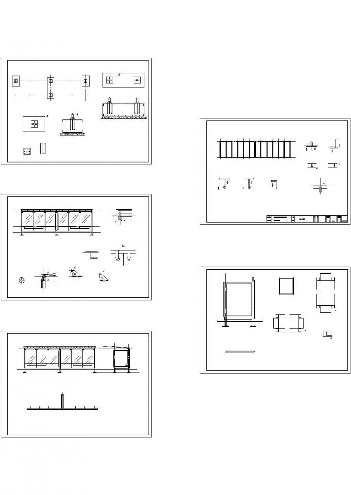 公交车亭设计建筑结构图纸_图1