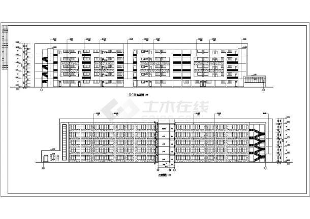 【浙江】某五层框架结构实验教学楼建筑设计方案图-图一