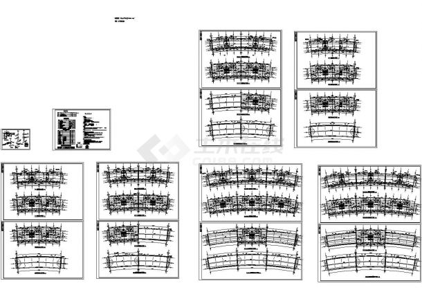 4层弧型底商住宅楼水施设计cad图，含施工说明-图一