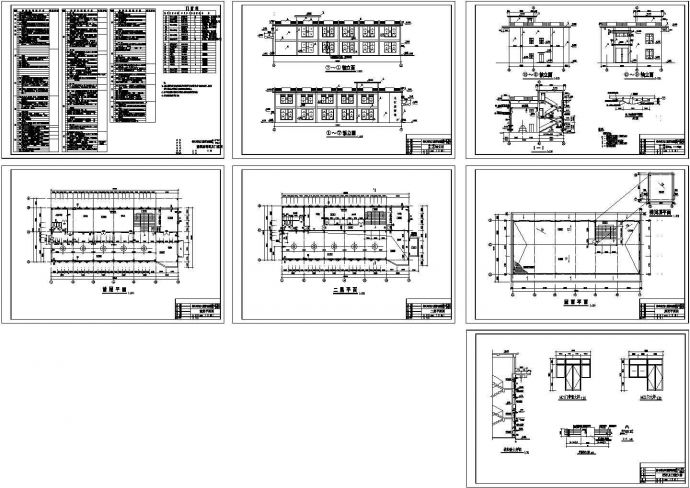 长33.9米 宽16米 2层泵站主厂房土建施工图【平立剖 各部分构造作法表】_图1